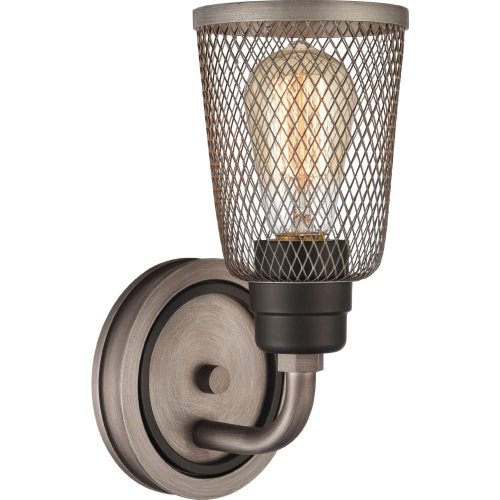 Glencoe 6"W 1 Light Vanity Light in Weathered Zinc & Rubbed Bronze