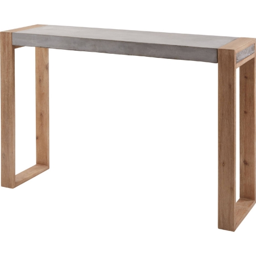 Paloma Console Table w/ Concrete Top & Acacia Legs