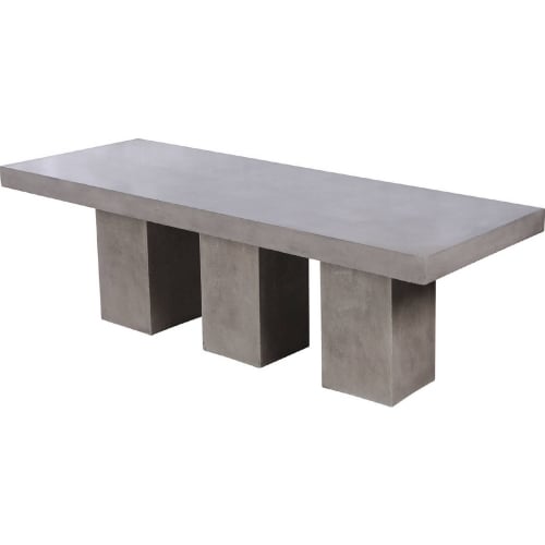 Kingston 94" Indoor Outdoor Dining Table in Polished Concrete