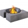 Volcano Outdoor Fire Pit in Gray Concrete & Metal