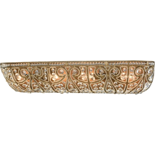 Elizabethan 4 Light Bathroom Vanity Light in Dark Bronze w/ Clear Crystals