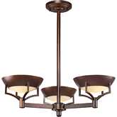 Sullivan 23"W 3 Light Chandelier in Aged Bronze