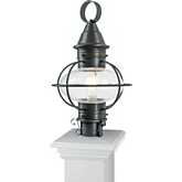 American Onion Outdoor Post Light in Gun Metal & Glass