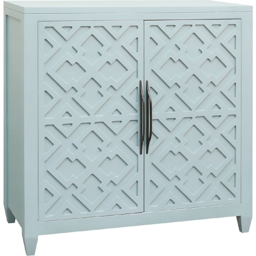 Topher 2 Door Cabinet in Aqua Marine Blue