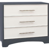 Celesta 3 Drawer Chest in Blue & White