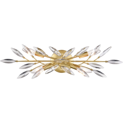 Flora Grace 25.5"W 4 Light Vanity Light in Champagne Gold & Crystal