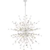 Adelaide 59.5"W 20 Light Chandelier in Textured White Steel & Crystal