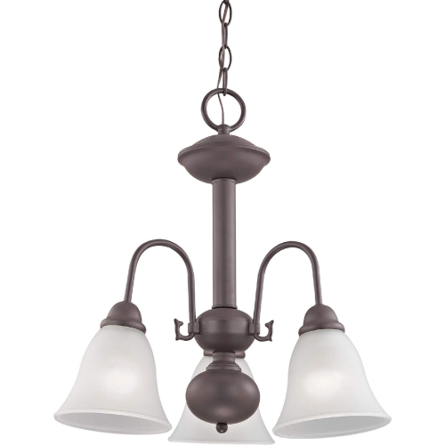 Bellingham 3 Light Chandelier in Oil Rubbed Bronze & Glass