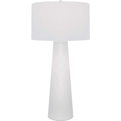 Obelisk 36"H 1 Light Table Lamp in White Painted Glass