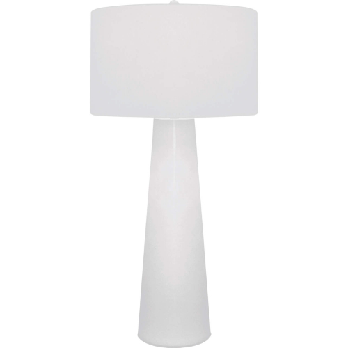 Obelisk 36"H 1 Light Table Lamp in White Painted Glass