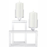 Cubic Candle Holder in Clear Crystal