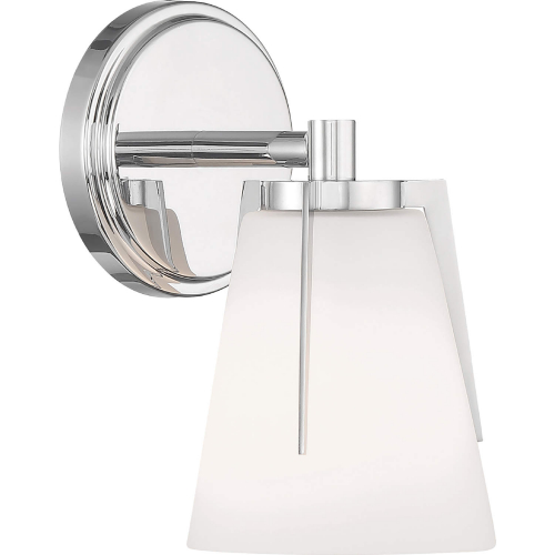 Allure Bath 1 Vanity Light in Chrome & Opal Glass & Opal Glass