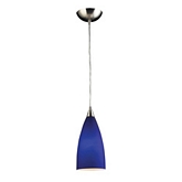 Vesta 1 Light Pendant Light in Satin Nickel w/ White Glass