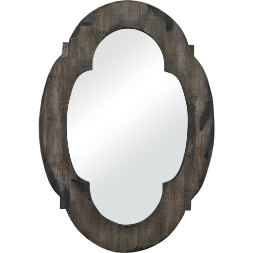 Wood Framed Mirror in Aged wood w/ Grantham Grey Finish