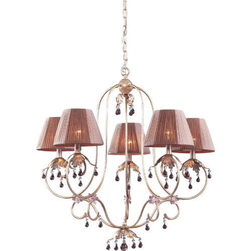 Olivissa 5 Light Chandelier in Bronzed Silver