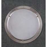 Flush Mounts 17"W 3 Light Flush Mount in Satin Pewter