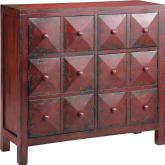 Maris Accent Cabinet in Hand Painted Red