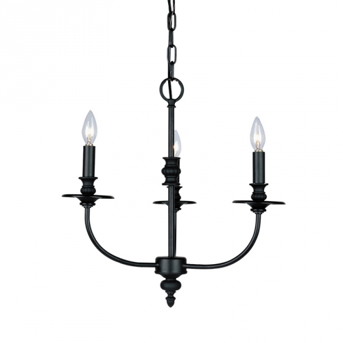 Hartford 3 Light Chandelier in Oil Rubbed Bronze