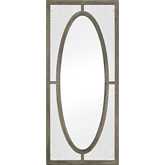 Renaissance Invention Wall Mirror in Salvaged Gray Oak & Pewter