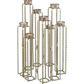 Ascencio Hinged Candle Holders in Rust Metal