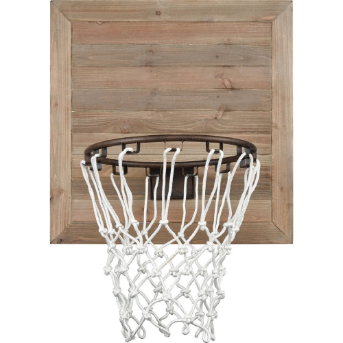 Swish Basketball Net Wall Decor in Wood & Metal