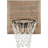 Swish Basketball Net Wall Decor in Wood & Metal