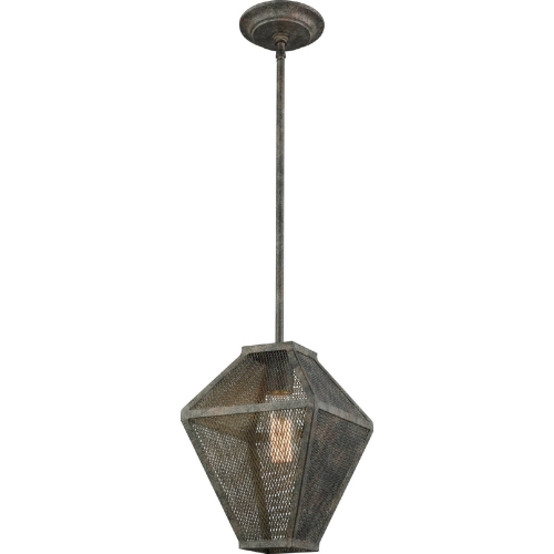 Salisbury 1 Light Ceiling Pendant in Malted Rust w/ Metal Mesh