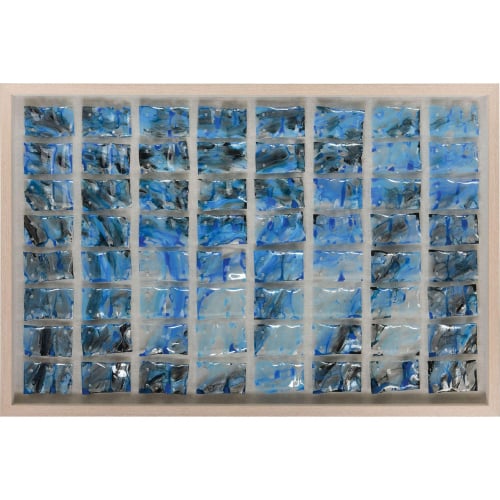 Glass Ocean Wall Decor in Multicolor