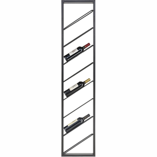 Wavertree Angled Hanging Wine Rack in Black Metal