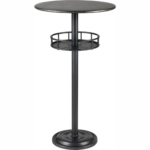 Parton 22" Bar Table in Dark Pewter & Galvanized Steel