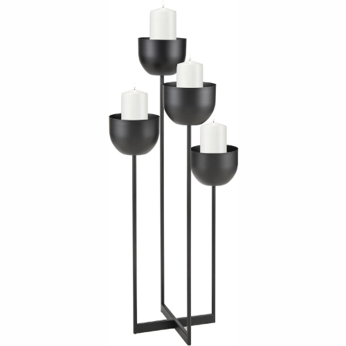 Tulip Candle Holder in Black metal