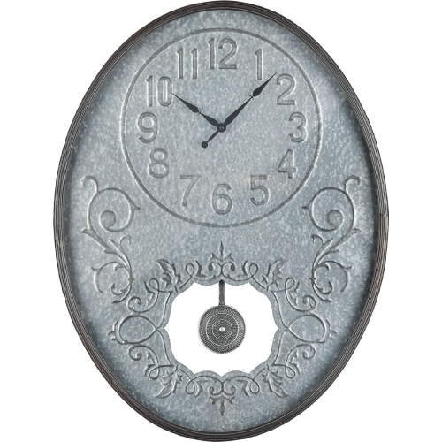 Jane Wall Clock in Galvanized Steel & Bronze