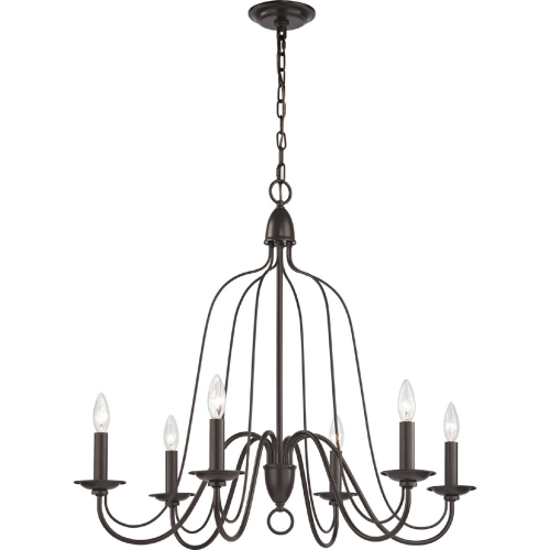 Monroe 6 Light Chandelier in Oil Rubbed Bronze