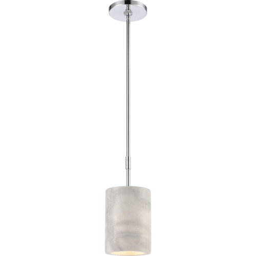 Lexington Avenue 1 Light Ceiling Pendant Light in Marble & Chrome