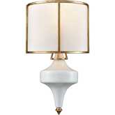 Ceramique 15"H 1 Light Wall Sconce in Antique Gold Leaf