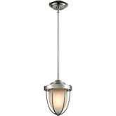 Sturgis 7"W 1 Light Ceiling Pendant Light in Satin Nickel