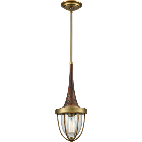 Sturgis 7"W 1 Light Ceiling Pendant Light in Brushed Antique Brass