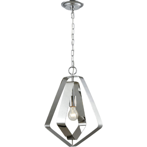 Anguluxe 14"W 1 Light Ceiling Pendant Light in Polished Chrome