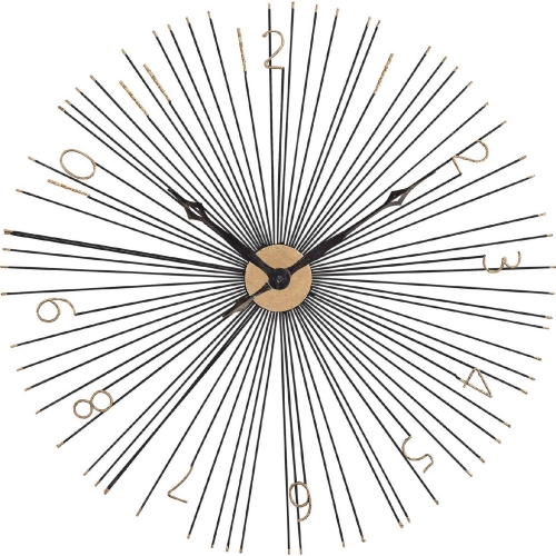 Shockfront Black & Gold 36" Metal Wall Clock