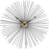 Shockfront Black & Gold 36" Metal Wall Clock