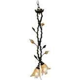 Chantilly 2 Light Pendant In Dark Bronze Metal & Glass