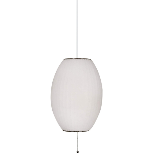 Cigar 12"W 1 Light Ceiling Pendant Light in White