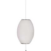 Cigar 12"W 1 Light Ceiling Pendant Light in White