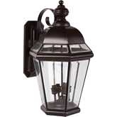 Artistic Lighting Outdoor Wall Lantern in Aged Copper & Beveled Glass