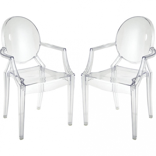 Vanish Accent Chair in Clear Acrylic (Set of 2)