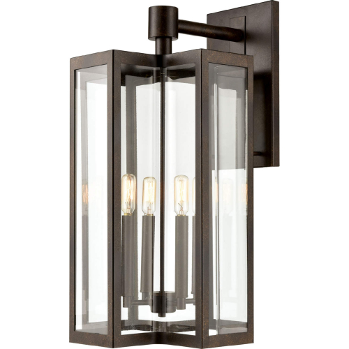 Bianca 25"H 4 Light Outdoor Wall Sconce in Hazelnut Bronze & Glass