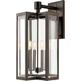 Bianca 25"H 4 Light Outdoor Wall Sconce in Hazelnut Bronze & Glass