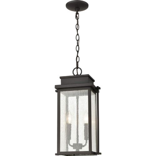 Braddock 10"W 2 Light Outdoor Pendant in Architectural Bronze