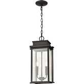 Braddock 10"W 2 Light Outdoor Pendant in Architectural Bronze