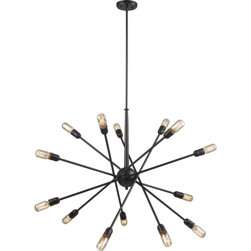 Delphine 38"W 14 Light Chandelier in Oil Rubbed Bronze